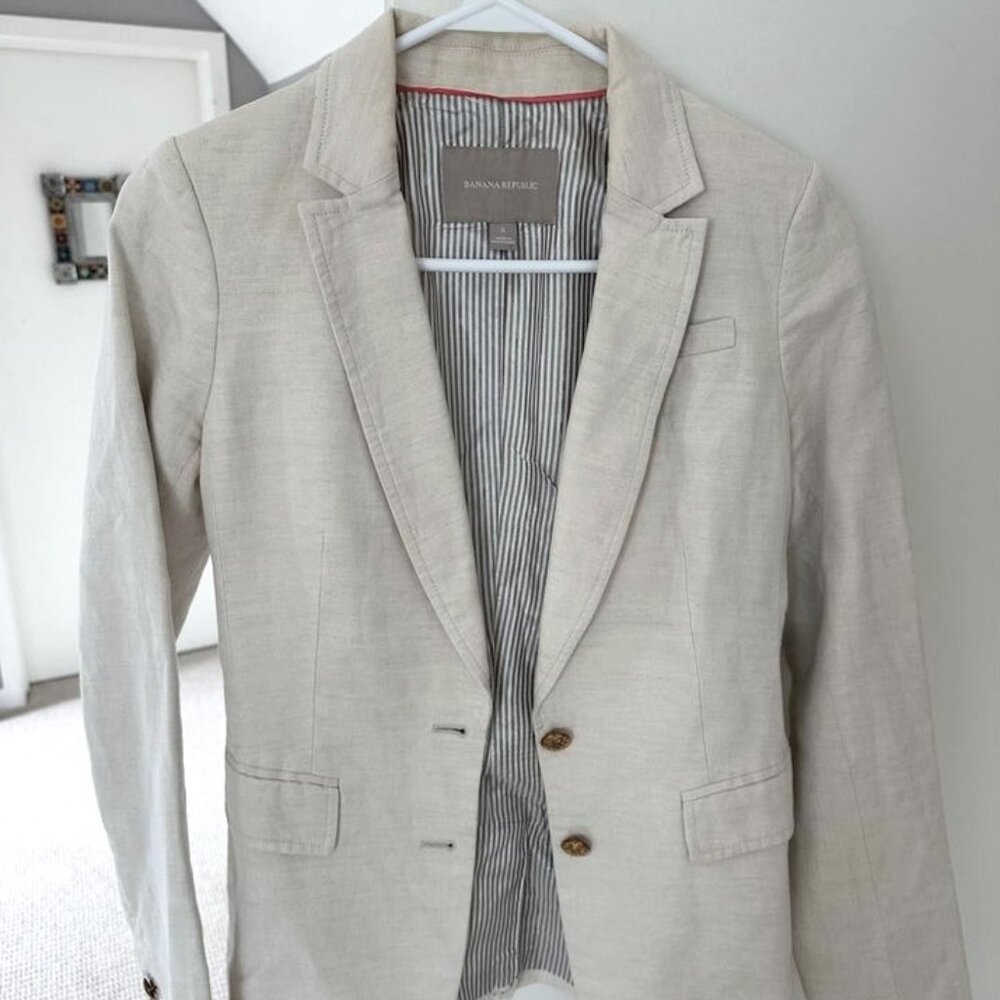 $20 - Women's Linen Banana Republic Blazer Size 0